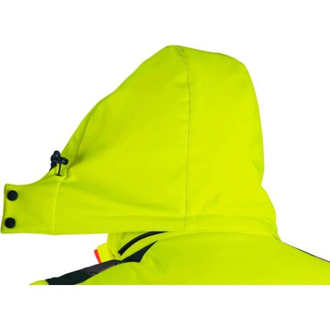 Męska kurtka ostrzegawcza zimowa softshell CXS Bedford Winter Canis kolor żółto-petrolowy - 8